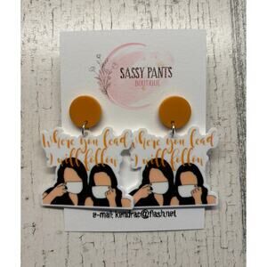 Where you lead I will follow Gilmore Girls Show Earrings New